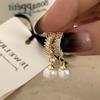 Pendientes Colgantes de Perlas Elegantes de Nicho Nueva Moda de Alta Gama Lujo Ligero Diseño de Nicho Zircón Pendientes Simples para Mujeres