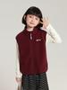 Chaleco Infantil Pudding Haru Otoño 2025 Nuevo Chaleco Polar Infantil Suave Cálido para Niñas Chaleco Grueso