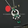 Collar de Atrapasueños Mariposa de Lujo Ligero GF Nuevo para Mujer, Chapado en Oro de 18k, Lleno de Diamantes, Modelo Popular de Transmisión en Vivo de Fábrica al por Mayor