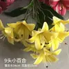 9 Ramos Grandes de Lirios Artificiales para Bodas, Flores Decorativas para Arreglos de Boda, Flores Falsas para Paisajismo y Arreglos de Piso