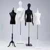 Accesorios para Maquetas de Vestidos de Novia, Escaparate de Tienda de Ropa Femenina, Maniquí de Cuerpo Entero Blanco y Negro, Soporte de Exhibición para Vestidos