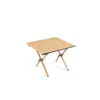 Mesa de barbacoa portátil para camping con patas en X, madera maciza, ligera, mesa enrollable simple para uso doméstico, mesa plegable para ocio al aire libre