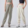 Pantalones deportivos para mujer, otoño e invierno, nuevos pantalones holgados con lazo en las piernas, pantalones harén adelgazantes de cintura alta.