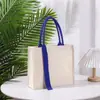 Bolsa de Lona Personalizada con Logo Impreso en Cinta de Regalo Gran Capacidad Impermeable Hecha a Medida Bolsa de Mano Tote de Lona