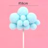 Paquete de 10 Decoraciones para Pastel de Cumpleaños Bola de Pelusa Nube Inserción Arcoíris Luna Nube Blanca Globo Aerostático Adornos de Inserción