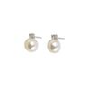 Brincos de Diamantes Incrustados com Pérolas de Luxo Leve e High-End, Simples, Exquisitos e Versáteis, Brincos Celebrity Maillard em Estilo Retrô