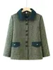 Nuevas chaquetas de otoño e invierno para mujeres de mediana edad y mayores, tops holgados y elegantes para madres, ropa de otoño para personas mayores, abrigo estilo Chanel para abuela