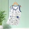 Camisetas Regata de Algodão Puro para Meninas, Camisetas Básicas Internas para Crianças, Pijamas Sem Manga Respiráveis para Meninos, Regatas para Meninos de Crianças Tamanhos Médio e Grande