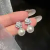Pendientes de plata 925 con forma de perla de amor, con borlas dulces y temperamento floral, pendientes de Joker suaves para mujer, venta al por mayor