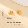 Cuentas Espaciadoras Flor Hueca Chapadas en Oro de Plata 925 para Accesorios de Joyería Hecha a Mano DIY Fábrica Venta al por Mayor