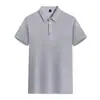 Camisa Polo Primavera y Otoño Logo Impreso Ropa de Trabajo Manga Corta Publicitaria Camisa Cultural Cuello Camisa de Trabajo Camiseta Bordada Algodón