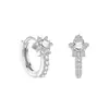Pendientes de Plata de Ley S925 con Diamante de Estrella de Cinco Puntas 2025 Nueva Moda Simples de Alto Valor Aros para Dormir
