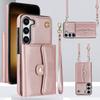 Estuche para tarjetas diagonales de comercio exterior para Samsung S24Ultra, funda para teléfono, tarjetero, funda de cuero S23PLUS