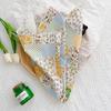 Pañuelo Cuadrado Pequeño Floral Estilo Coreano Primavera y Verano Nuevo Algodón Puro, Pañuelo de Seda para Envoltura de Cabeza, Protector de Cuello para Mujer, Polaina de Cuello, Pañuelo Delgado