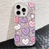 Gaze de Pena com Glitter Concha Adequado para Capa de Celular iPhone Apple 17 Coração de Amor Capa Protetora Ip16 Capa Anti-Queda Fábrica Atacado