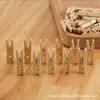 Clip de madera de abedul, hecho a mano, para notas, fotos, 2,5 a 7,5 cm.