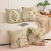Nueva Funda de Almohada Floral Retro de Amazon Poliéster Versátil Cojín de Asiento para Interiores Decorativo para Sala de Estar Cojín de Sofá