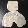 Almohadilla desmaquillante de fibra de bambú/Toalla desmaquillante cuadrada de algodón de bambú lavable/Kit de almohadillas desmaquillantes de algodón reutilizables