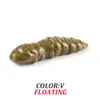 Isca Cross-Border Isca Macia Flutuante Truta Isca Macia PVC Salgada e com Cheiro de Peixe 18 Peças por Pacote 3,8cm