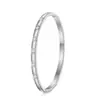 Europa y Estados Unidos Transfronterizo Joker Circonio de 4MM Oro de 18K Acero Inoxidable 304 Titanio Pulsera Moda Pareja Pulsera Sencilla Mujer