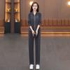 Traje Deportivo Casual de Moda 2025 para Mujer Primavera y Otoño Cuello Alto, Aspecto Moderno que Reduce la Edad y Adelgaza Sudadera para Correr Conjunto de Dos Piezas