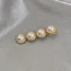Presilha de cabelo de pérola estilo coreano para meninas, simples e estilosa, alto valor estético, adequada para uso diário, presilha lateral para franja e cabelos soltos, acessório de cabelo de presilha lateral de uma linha
