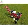 Máquina de rayado de césped manual a gasolina pequeña máquina de trasplante de césped natural equipo de césped con cuchilla rotatoria ancha