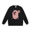 Otoño e invierno estilo japonés marca de moda cabeza de simio estampado de dibujos animados unisex joven suéter sudadera holgada venta al por mayor y dropshipping