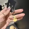 Estilo Coreano Fofo Desenho Animado Veludo Acessórios para Joias Pingente de Pato Miniatura Animal Ornaments Pingente de Chaveiro Boneca
