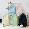 Mochila Escolar Primária Grande Capacidade Estilo College Feminina Casual Versátil Nylon Leve e Redutora de Peso Mochila para Alunos do Ensino Fundamental