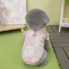 Ropa para Mascotas para Perros y Gatos, Chaleco Espeso para Perros Pequeños Teddy Bichon Pomerania, Chaleco de Algodón con Mangas Volantes Florales
