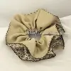 Goma para el Pelo Estilo Coreano Doble Cara Ab para Mujer, Coleta de Lujo, Cuerda Elegante para el Cabello de Celebridad de Internet, Diadema Floral