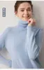 Suéter de Cachemir 100% Grueso de Cuello Alto para Otoño e Invierno, Suéter Cálido de Punto para Mujer, Top Base, Suéter Versátil, Ropa Interior para Mujer