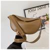 Bolso de Axila Texturizado, Nuevo Bolso Casual de Hombro Cruzado, Bolso de Silla de Montar Semicircular de Alta Gama, Bolso Dumpling de Gran Capacidad para Mujer