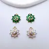 Colgante Flor de Múltiples Pétalos en Oro Cobre Chapado Zirconia que Conserva el Color Accesorios de Joyería para Pendientes Pulsera Collar Hechos a Mano