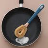 Cepillo de Palma Marrón Seleccionado para Limpiar Estufas de Gas, Cepillo de Limpieza de Cocina, Cepillo para Lavar Platos, Cepillo de Palma de Coco para Eliminar Manchas de Grasa, Doble Uso para Seco y Húmedo
