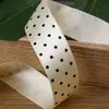 Cinta de Poliéster de Lunares de una Cara Lazo Hecho a Mano para DIY Accesorios para el Cabello Tocado Cinta para Envoltura de Regalos y Flores