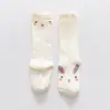 25 Calcetines Infantiles de Algodón y Poliéster Estilo Coreano de Dibujos Animados con Orejas 3D, Calcetines de Media Caña para Bebé, Calcetines Antideslizantes para el Hogar, Venta al por Mayor desde el Fabricante