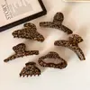 Presilha de Cabelo de Acetato com Estampa de Leopardo Coreana para Mulheres, Elástico Simples, Novo Acessório de Cabelo para Mulheres