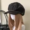 2026 Novo Boina de Sarja Vintage Resistente para Mulheres, Boina Newsboy Artística de Outono de Alta Qualidade, Chapéu de Pintor Versátil