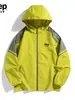 Ropa de Protección Solar para Exteriores de Verano Jeep Spirit Jeep para Hombres, Ligera de Seda de Hielo Transpirable Bloqueo de Color Impermeable Ropa para la Piel