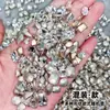 Broca de uñas blanca súper flash k9 lote ráfaga flash joyería de diamantes fondo puntiagudo taladro con forma especial joyería de uñas mixta venta al por mayor