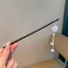 Novo Prendedor de Cabelo Preto Ébano Estilo Chinês com Pingente de Borla Estilo Antigo e Ornamento de Jade, Adequado para Penteados de Coque, Acessórios para Qipao e Hanfu