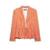 ZA vestuário feminino de comércio exterior europeu e americano transfronteiriço, popular no AliExpress, moderno, versátil, elegante, blusa de listras casual