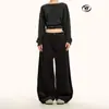 Pantalones de pana retro americano Yongfang ceniza volcánica para hombre y mujer en otoño e invierno, holgados, plisados, deconstruidos, modernos, casuales, de pierna ancha
