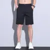 Pantalones Cortos Finos de Seda de Hielo para Hombre Verano 2025 Estilo Nuevo Sueltos Rectos de Secado Rápido de Longitud Media para Hombres de Mediana Edad