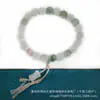 Pulseira de Jade de Seda Dourada de Xinjiang Atacado Acessórios de Contas Redondas de Jade do Deserto Pulseira Unissex de Jade Verde de Tianshan Fonte de Suprimento para Transmissão ao Vivo