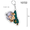Llavero de Acrílico Transparente Doble Cara Impreso de Goku de Dragon Ball Anime Colgante Pequeño de Regalo de Dibujos Animados
