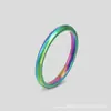 Anillo de Placa de Luz de Arco Interior y Exterior de Acero Inoxidable Anillo de Acero de Titanio de 6 mm para Hombre Simple Moda 2 mm Anillo de Mejor Amigo de Pareja