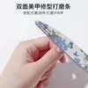 Manicura lima de uñas con impresión en forma de sauce tipo recorte frotado estilo pintura china tradicional flor de color tira de pulido frustración herramienta para quitar uñas